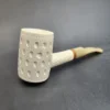 MBSD Meerschaum Deluxe, Lattice Poker, Block Meerschaum Pipe, 9mm [SOLD OUT] - Image 4