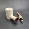 MBSD Meerschaum Deluxe, Lattice Poker, Block Meerschaum Pipe, 9mm [SOLD OUT] - Image 12