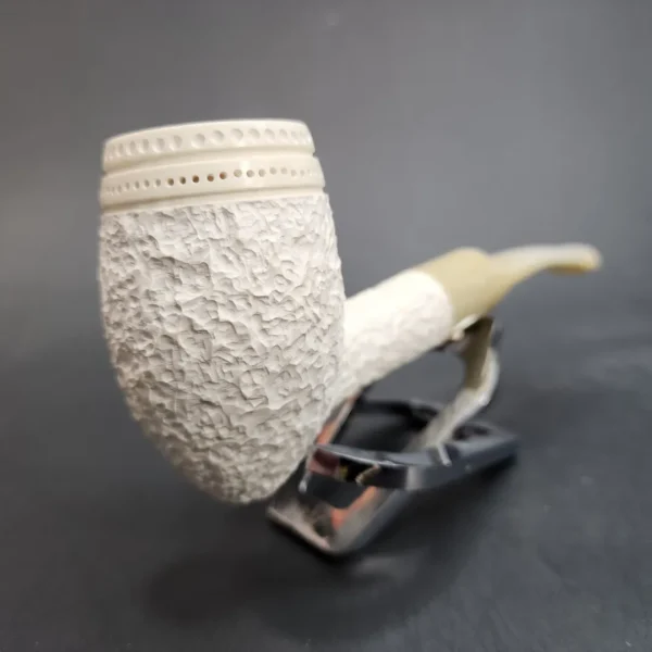MBSD Meerschaum Deluxe, Rusticated Acorn, Block Meerschaum Pipe, 9mm [SOLD OUT] - Image 6