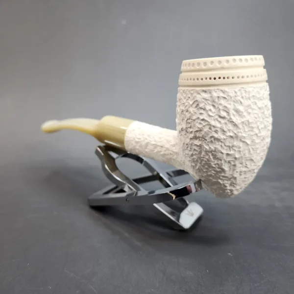 MBSD Meerschaum Deluxe, Rusticated Acorn, Block Meerschaum Pipe, 9mm [SOLD OUT] - Image 8