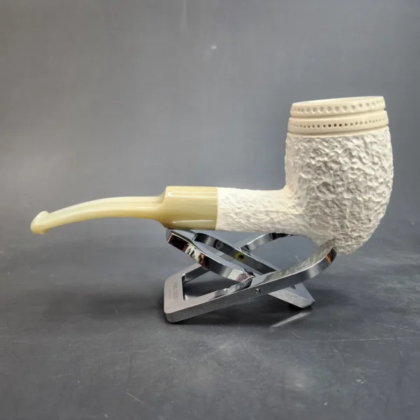 MBSD Meerschaum Deluxe, Rusticated Acorn, Block Meerschaum Pipe, 9mm [SOLD OUT] - Image 9