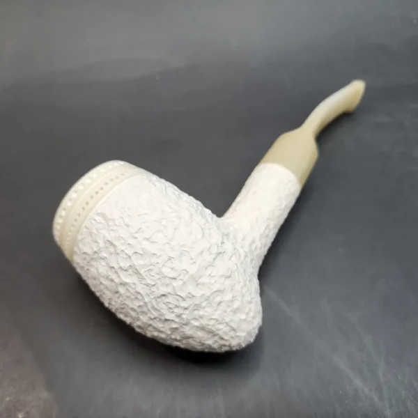 MBSD Meerschaum Deluxe, Rusticated Acorn, Block Meerschaum Pipe, 9mm [SOLD OUT] - Image 10