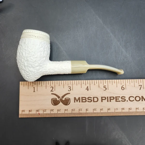 MBSD Meerschaum Deluxe, Rusticated Acorn, Block Meerschaum Pipe, 9mm [SOLD OUT] - Image 11