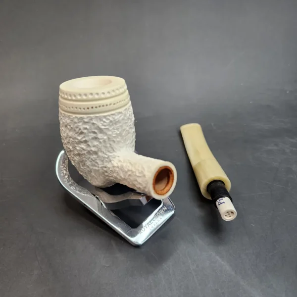 MBSD Meerschaum Deluxe, Rusticated Acorn, Block Meerschaum Pipe, 9mm [SOLD OUT] - Image 13