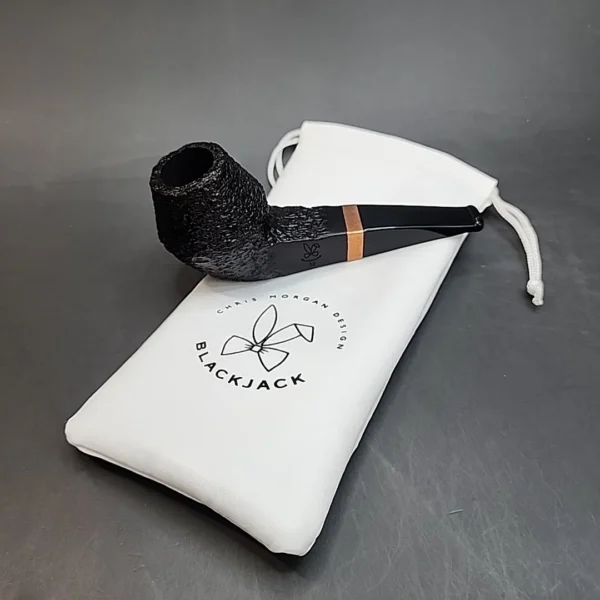 Morgan Pipes Blackjack 32, Sandblasted Black Rhodesian, Unsmoked [SOLD OUT] - Image 3