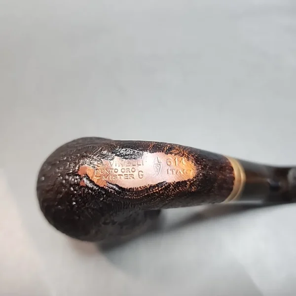 Savinelli Punto Oro Mister G 614, Sandblasted Oom Paul, Italian Estates [SOLD OUT] - Image 8
