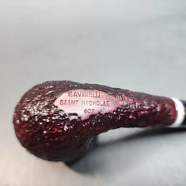Savinelli 2023 Saint Nicholas 602, Sandblasted Bent Billiard, 6mm [SOLD OUT] - Image 9