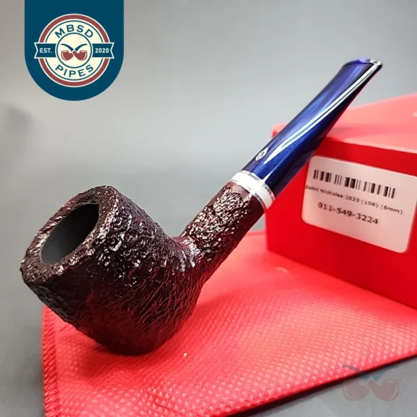 Savinelli 2023 Saint Nicholas 106, Sandblasted Briar Pipe, 6mm [SOLD OUT]