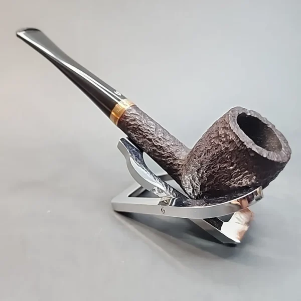 Gold Banded Astleys Rusticated Group 3 Straight Billiard Estate Briar Pipe, English Estates - Image 6