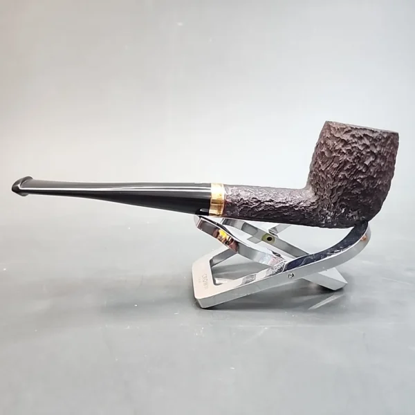 Gold Banded Astleys Rusticated Group 3 Straight Billiard Estate Briar Pipe, English Estates - Image 7