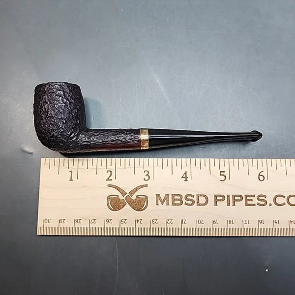Gold Banded Astleys Rusticated Group 3 Straight Billiard Estate Briar Pipe, English Estates - Image 12