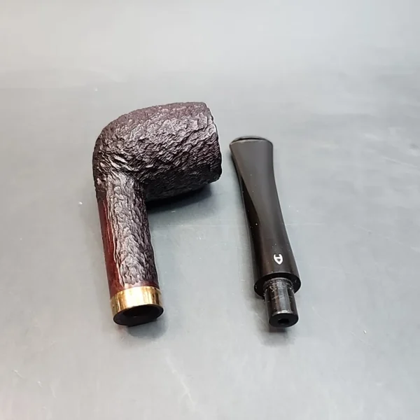 Gold Banded Astleys Rusticated Group 3 Straight Billiard Estate Briar Pipe, English Estates - Image 10