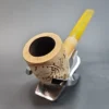 Vintage Floral Straight Billiard Block Meerschaum Pipe, Turkish Estates [SOLD OUT] - Image 5