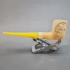 Vintage Floral Straight Billiard Block Meerschaum Pipe, Turkish Estates [SOLD OUT] - Image 7