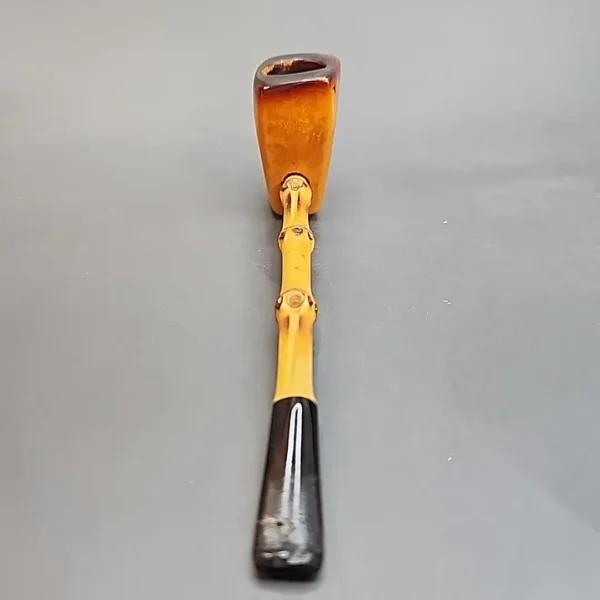 African Block Meerschaum Panel Pipe, Bamboo Shank Pipe [SOLD OUT] - Image 8