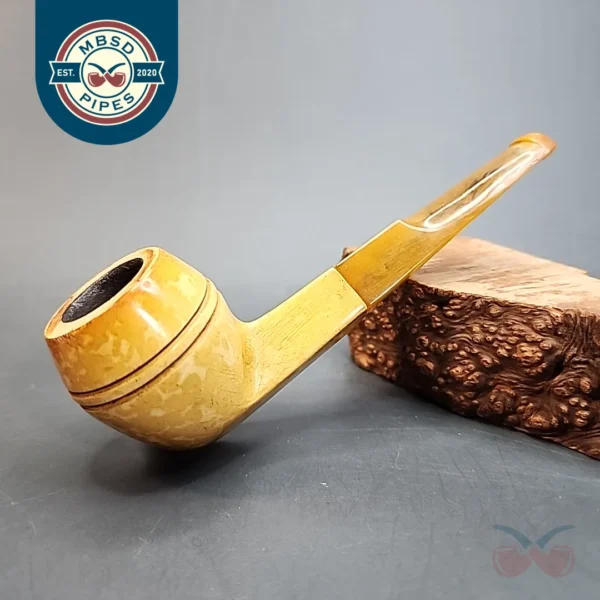 African Meerschaum Straight Bulldog Block Meerschaum Pipe [SOLD OUT]