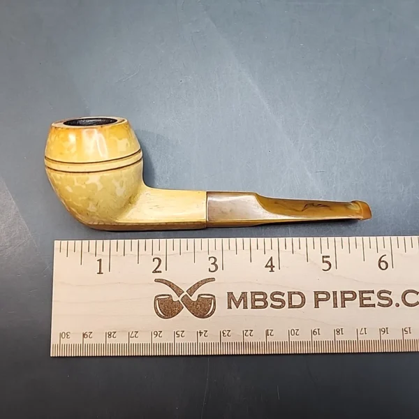 African Meerschaum Straight Bulldog Block Meerschaum Pipe [SOLD OUT] - Image 10