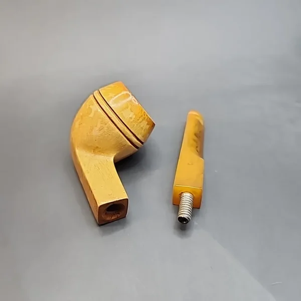 African Meerschaum Straight Bulldog Block Meerschaum Pipe [SOLD OUT] - Image 12
