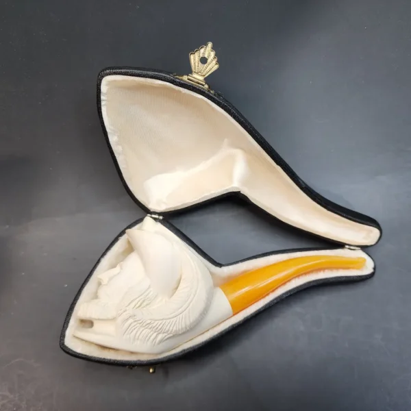 Vintage Block Meerschaum Pipe, Bearded Man, Unsmoked [SOLD OUT] - Image 3