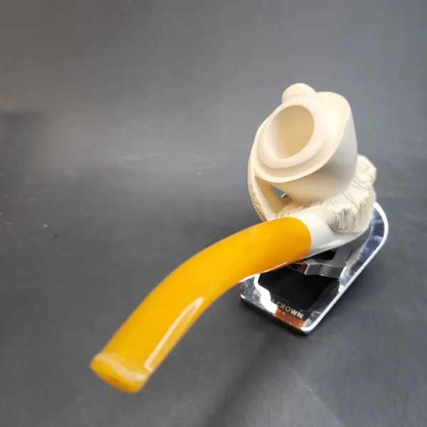 Vintage Block Meerschaum Pipe, Bearded Man, Unsmoked [SOLD OUT] - Image 7
