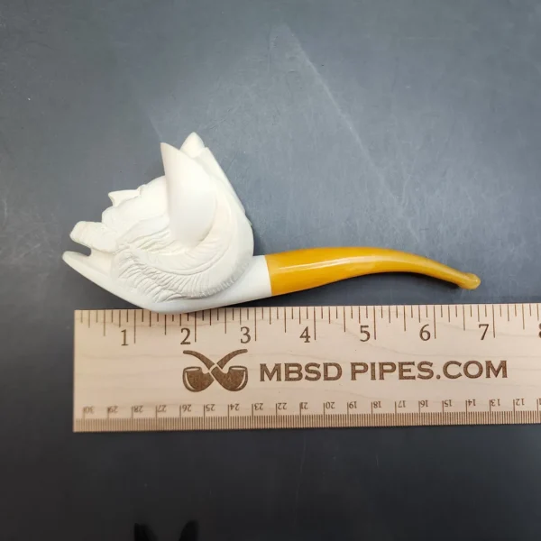Vintage Block Meerschaum Pipe, Bearded Man, Unsmoked [SOLD OUT] - Image 10