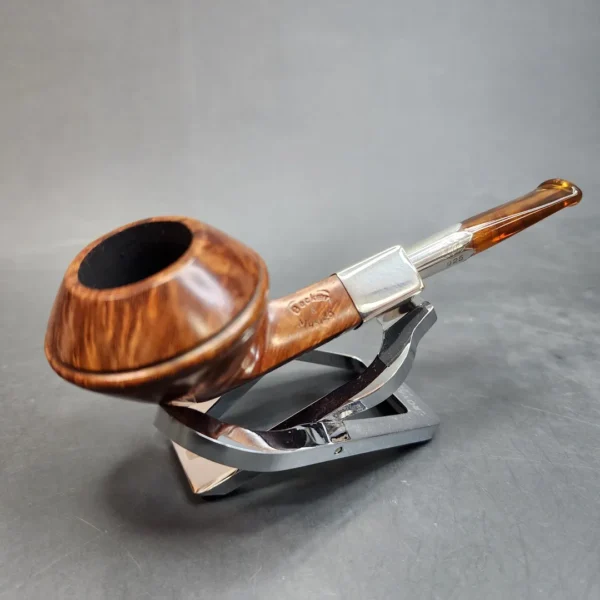 Becker & Musico M Roma, Sterling Silver Spigot Bulldog Pipe, Italian Estates [SOLD OUT] - Image 3