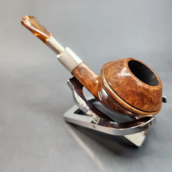 Becker & Musico M Roma, Sterling Silver Spigot Bulldog Pipe, Italian Estates [SOLD OUT] - Image 6