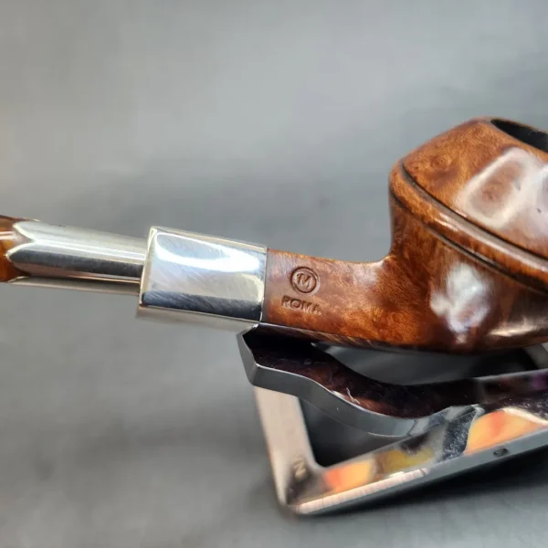 Becker & Musico M Roma, Sterling Silver Spigot Bulldog Pipe, Italian Estates [SOLD OUT] - Image 7