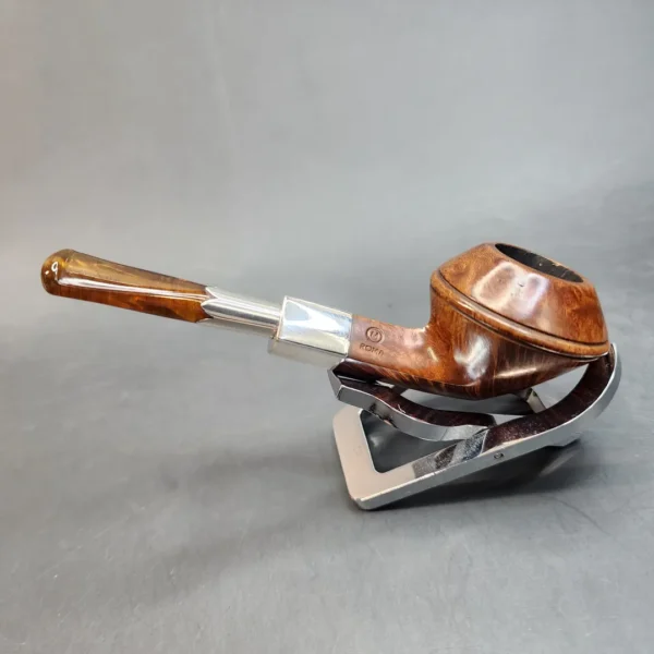 Becker & Musico M Roma, Sterling Silver Spigot Bulldog Pipe, Italian Estates [SOLD OUT] - Image 8