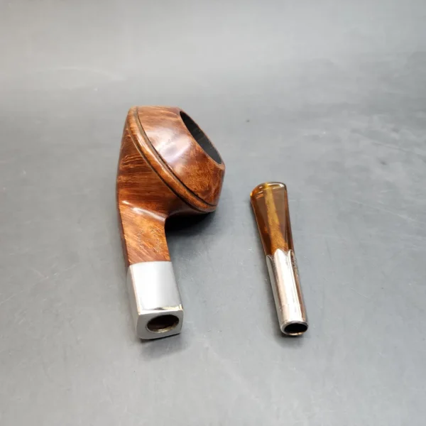 Becker & Musico M Roma, Sterling Silver Spigot Bulldog Pipe, Italian Estates [SOLD OUT] - Image 13