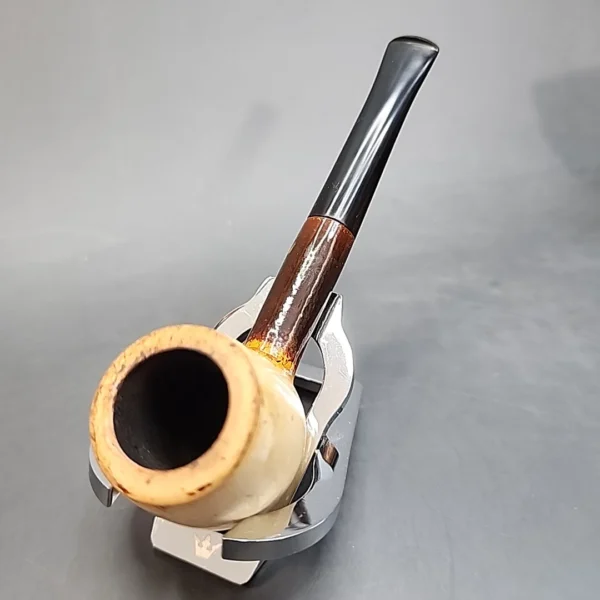 Beautifully Colored Straight Billiard Block Meerschaum Pipe [SOLD OUT] - Image 4