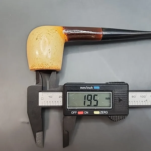Beautifully Colored Straight Billiard Block Meerschaum Pipe [SOLD OUT] - Image 9