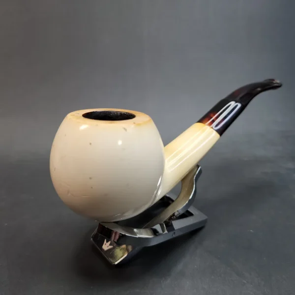 Large Bent Apple Block Meerschaum Pipe, 9mm [SOLD OUT] - Image 6