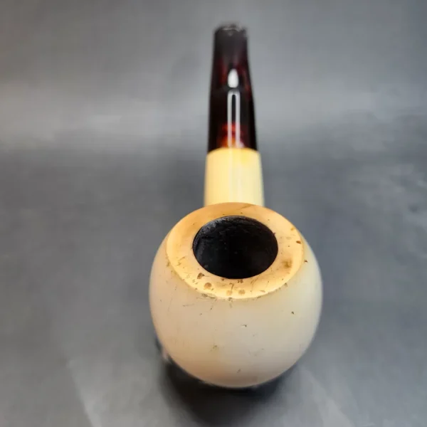 Large Bent Apple Block Meerschaum Pipe, 9mm [SOLD OUT] - Image 7