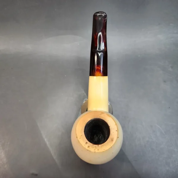 Large Bent Apple Block Meerschaum Pipe, 9mm [SOLD OUT] - Image 8