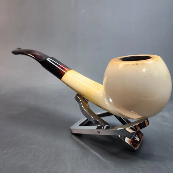 Large Bent Apple Block Meerschaum Pipe, 9mm [SOLD OUT] - Image 9