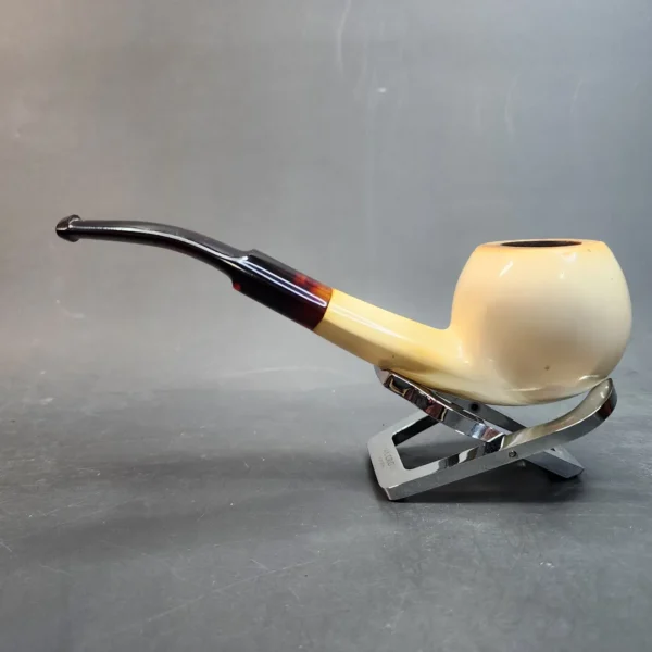 Large Bent Apple Block Meerschaum Pipe, 9mm [SOLD OUT] - Image 10