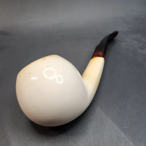 Large Bent Apple Block Meerschaum Pipe, 9mm [SOLD OUT] - Image 11