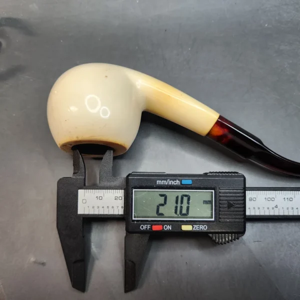 Large Bent Apple Block Meerschaum Pipe, 9mm [SOLD OUT] - Image 13