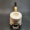Lattice Scoop Block Meerschaum with Bamboo Shank Pipe, New [SOLD OUT] - Image 4
