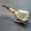 Lattice Scoop Block Meerschaum with Bamboo Shank Pipe, New [SOLD OUT] - Image 6