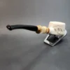 Lattice Scoop Block Meerschaum with Bamboo Shank Pipe, New [SOLD OUT] - Image 7