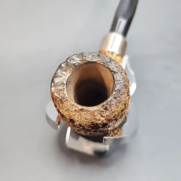 Manx Laxey Rusticated Pot Estate Block Meerschaum Pipe [SOLD OUT] - Image 4