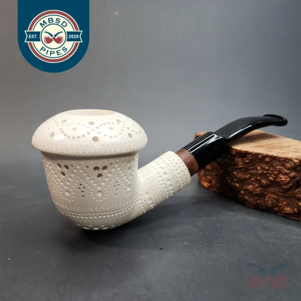 MBSD Meerschaum Deluxe, Calabash Block Meerschaum Pipe, 9mm (Briar-Mortis) [SOLD OUT]