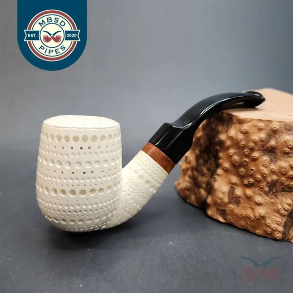 MBSD Meerschaum Deluxe Short, Oom Paul Block Meerschaum Pipe, Briar-Mortis [SOLD OUT]