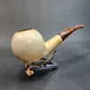 MBSD Meerschaum Deluxe, Bent Apple, Estate Block Meerschaum Pipe, 9mm [SOLD OUT] - Image 3