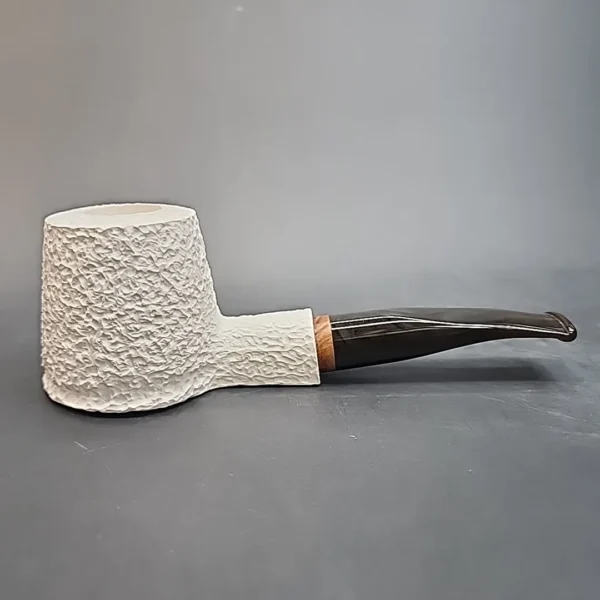 MBSD Meerschaum Deluxe, Rusticated Poker, Block Meerschaum Pipe, 9mm [SOLD OUT] - Image 3
