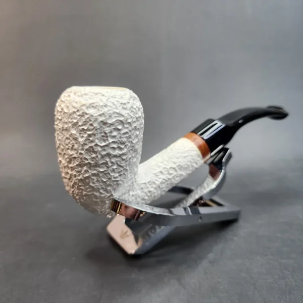 MBSD Meerschaum Deluxe, Rusticated Acorn, Block Meerschaum Pipe (Briar-Mortis) [SOLD OUT] - Image 3