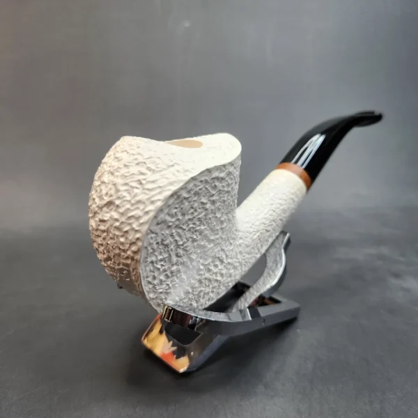 MBSD Meerschaum Deluxe, Rusticated Freehand, Block Meerschaum Pipe, 9mm [SOLD OUT] - Image 3