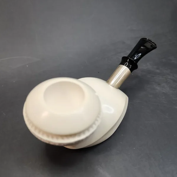 MBSD Meerschaum Deluxe, Sterling Silver Table Top Block Meerschaum Pipe - Image 4
